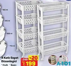4 KATLI SEPET DÜZENLEYİCİ
